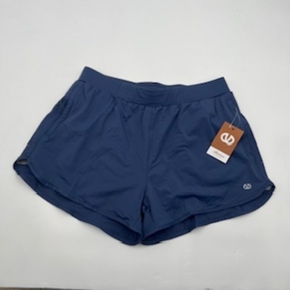 Allzero Pants - Allzero Womens Running Shorts Navy Blue Zip Pockets Lined Athletic Size Large